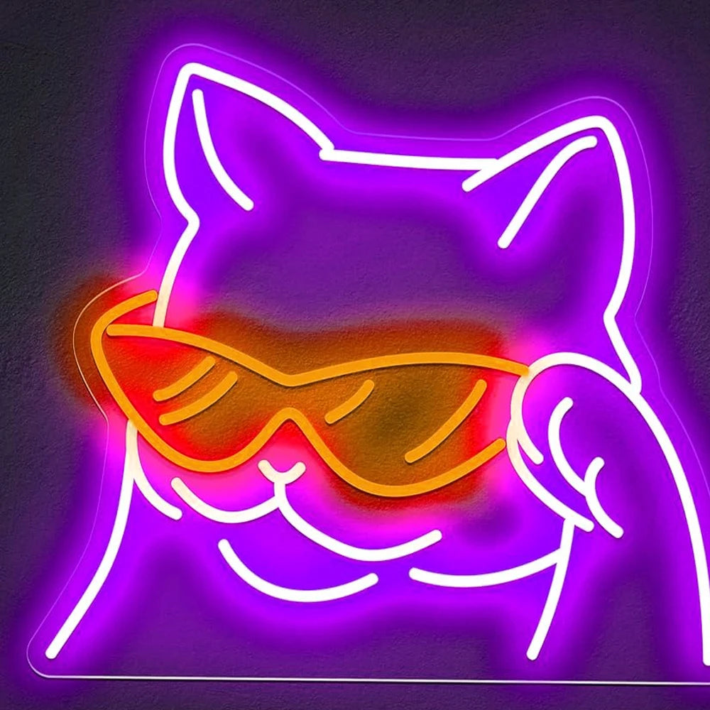 Cool Cat Neon Sign