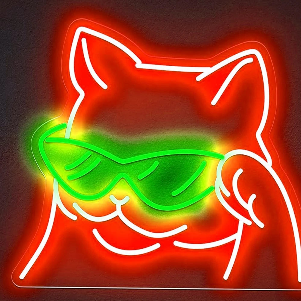 Cool Cat Neon Sign