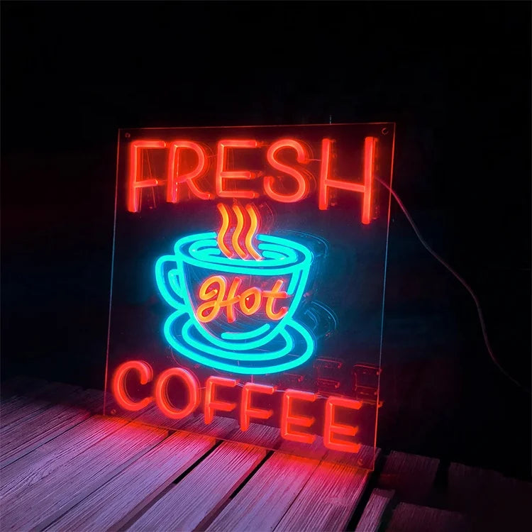 Fresh Hot Coffee Neon Sign
