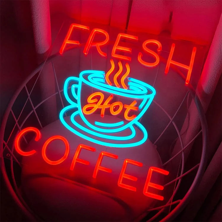 Fresh Hot Coffee Neon Sign