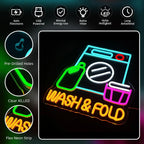 Wash Dry & Fold Neon Sign