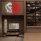 Red & White Koi Fish Neon Sign