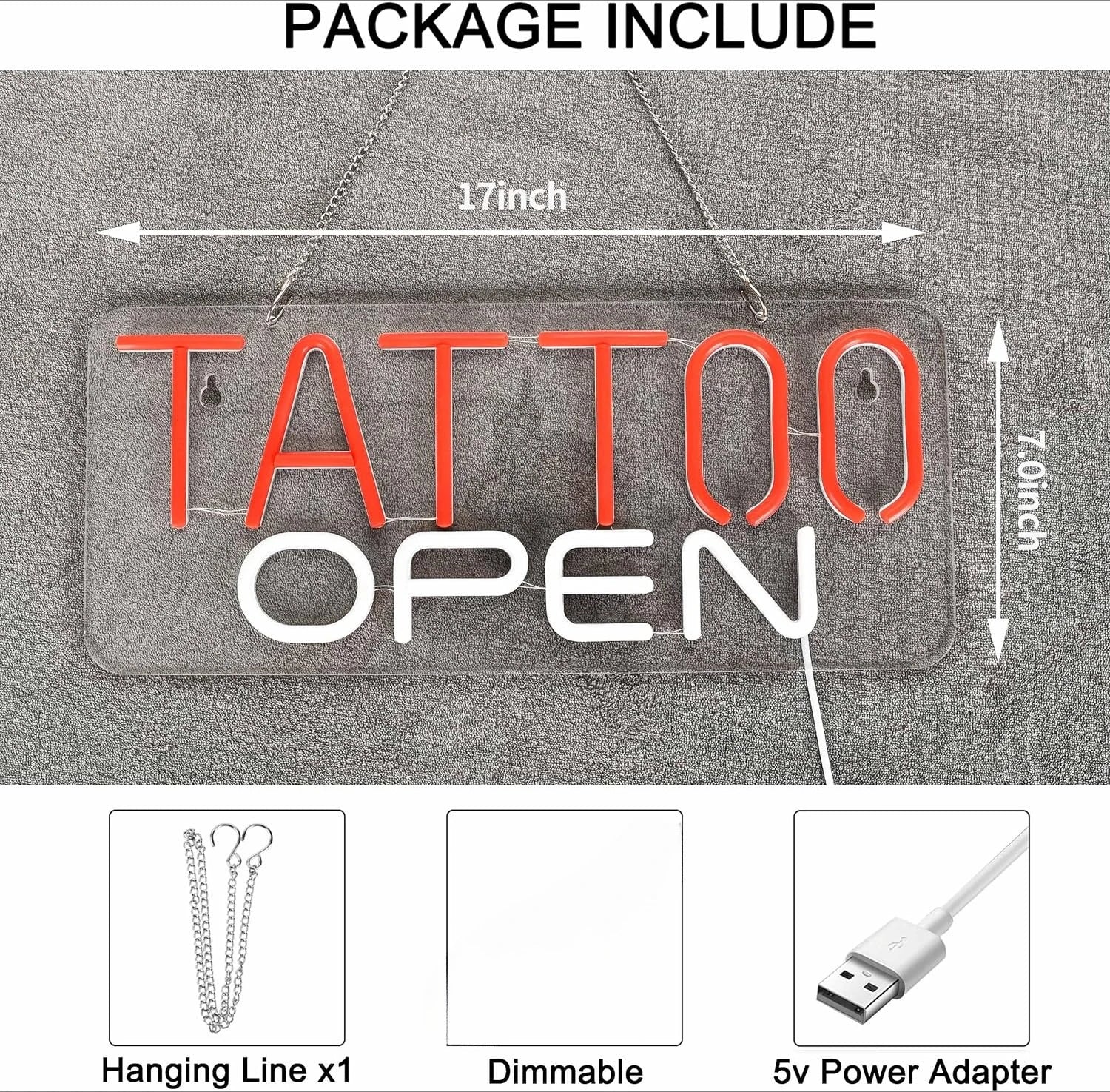 Tattoo Open Neon Sign