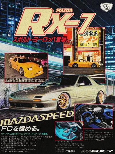 Japanese Racing Magazine Wall Posters