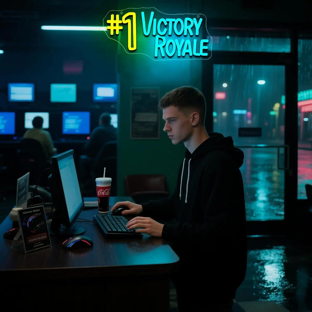 Fortnite Victory Royale Win Neon Sign