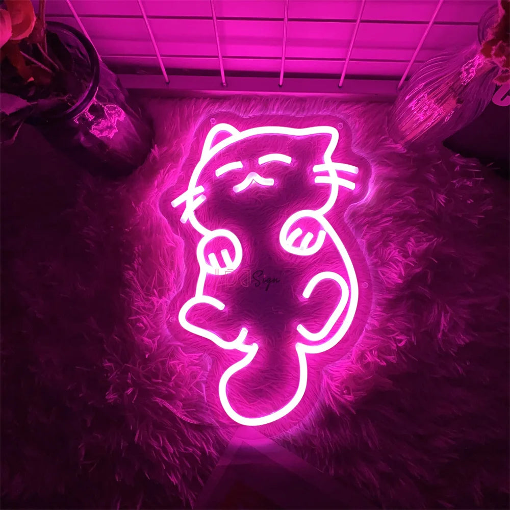 Sleeping Cat Neon Sign