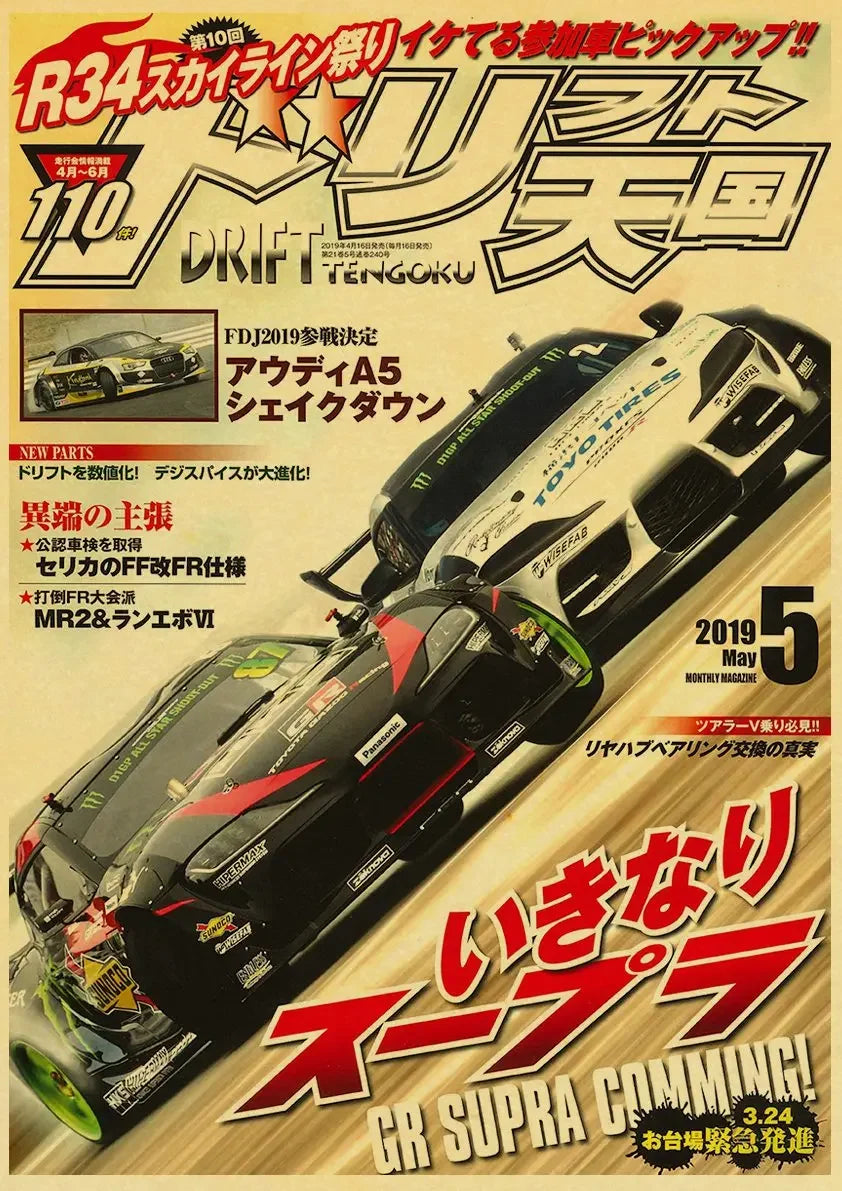 JDM Retrofit Racing Retro 90s Wall Posters