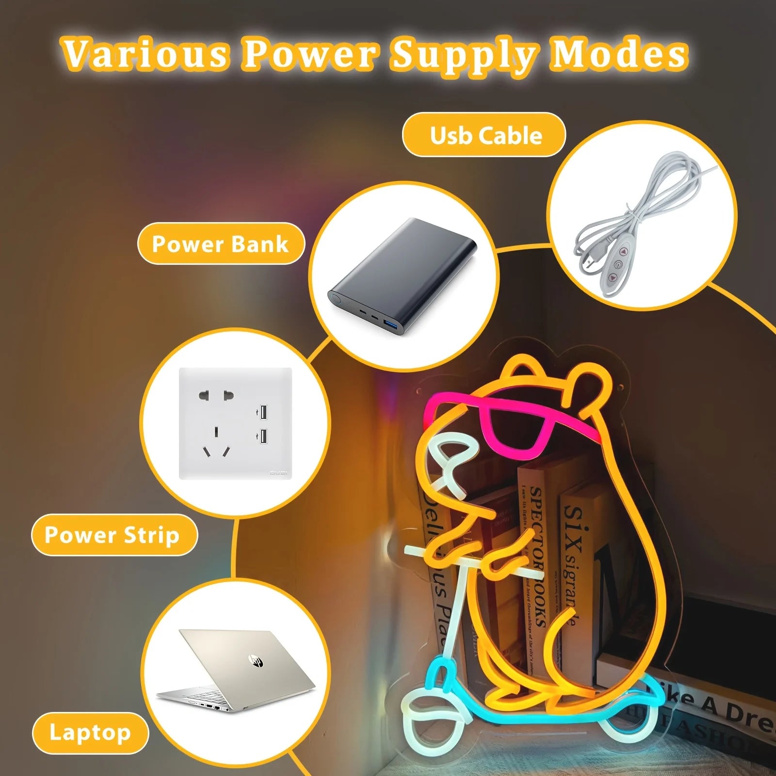 Chill Capy Bara Riding Scooter Neon Sign