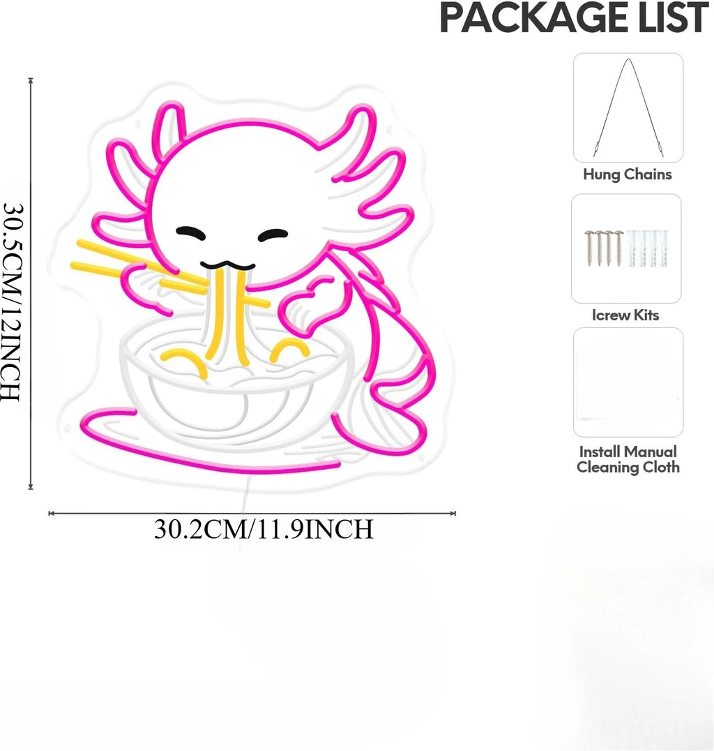 Axolotl Neon Sign