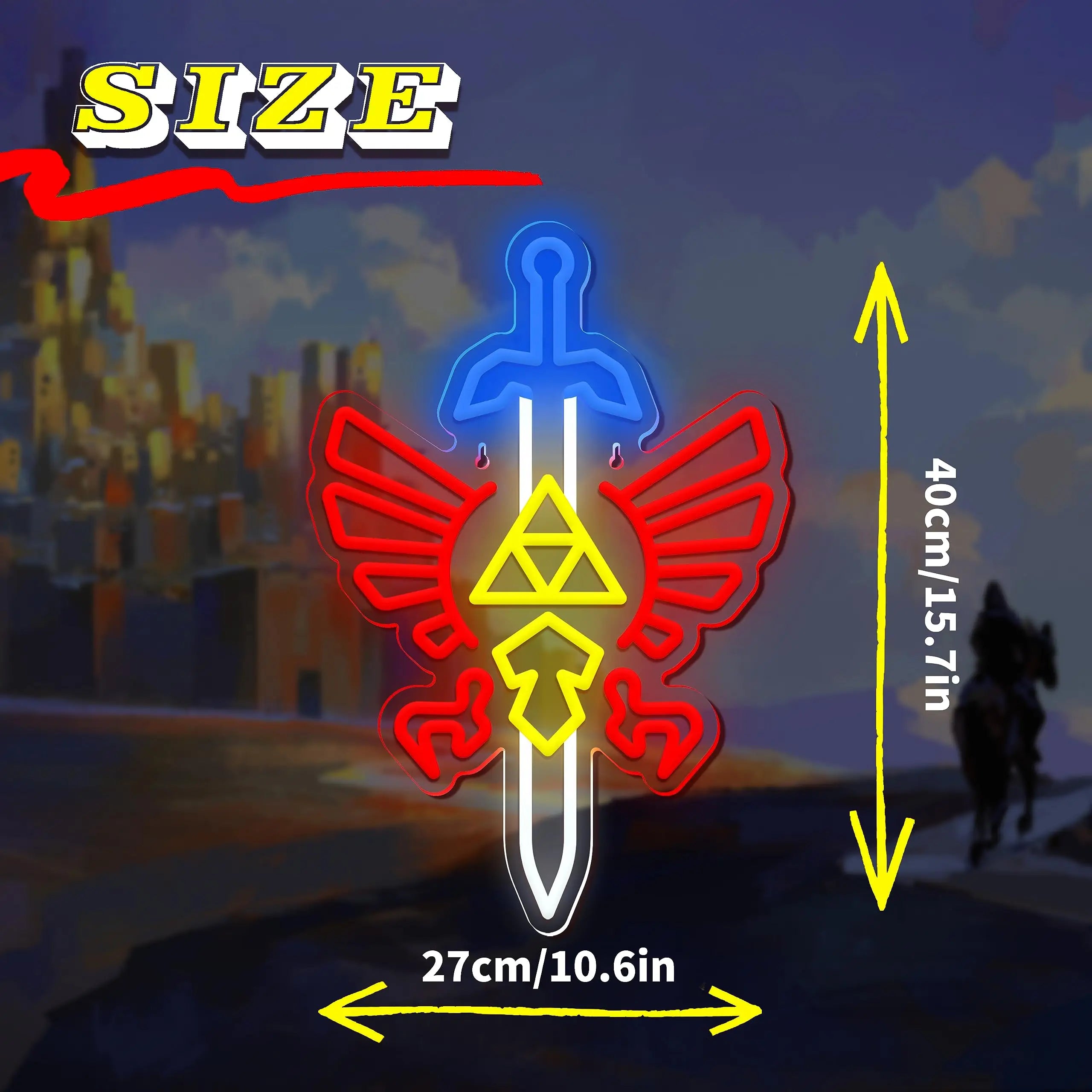 Legends of Zelda Swords Neon Lights