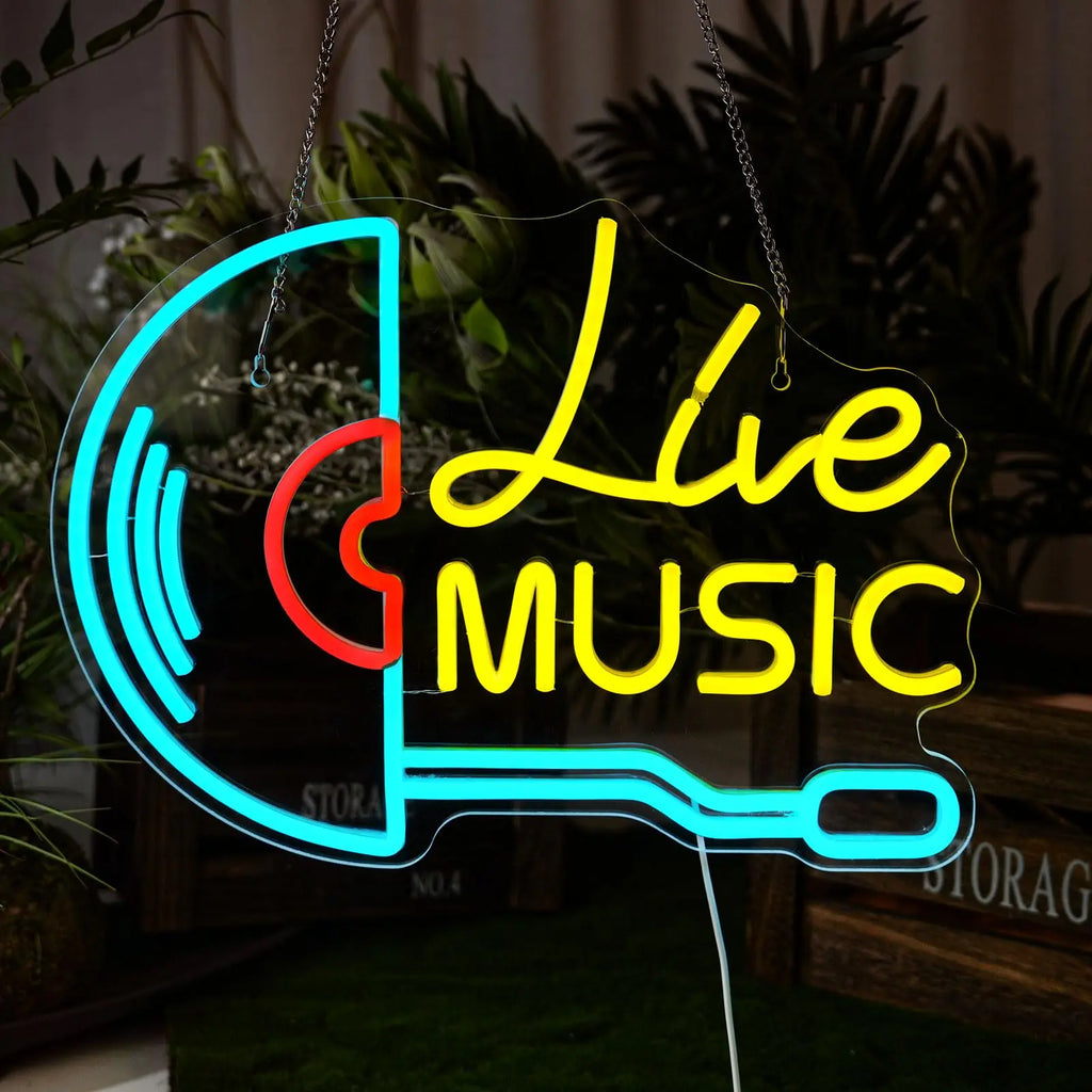 Live Music Neon Sign