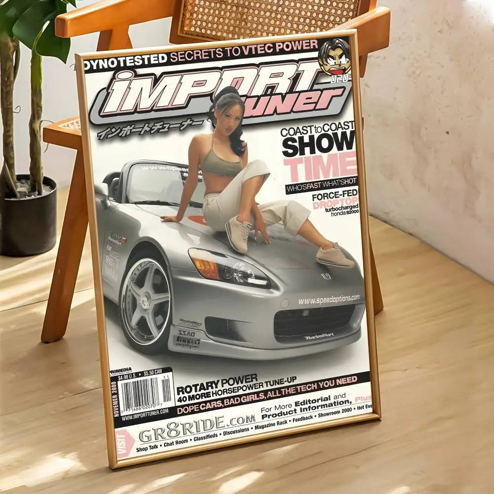 Japanese Y2K Car Wall Poster