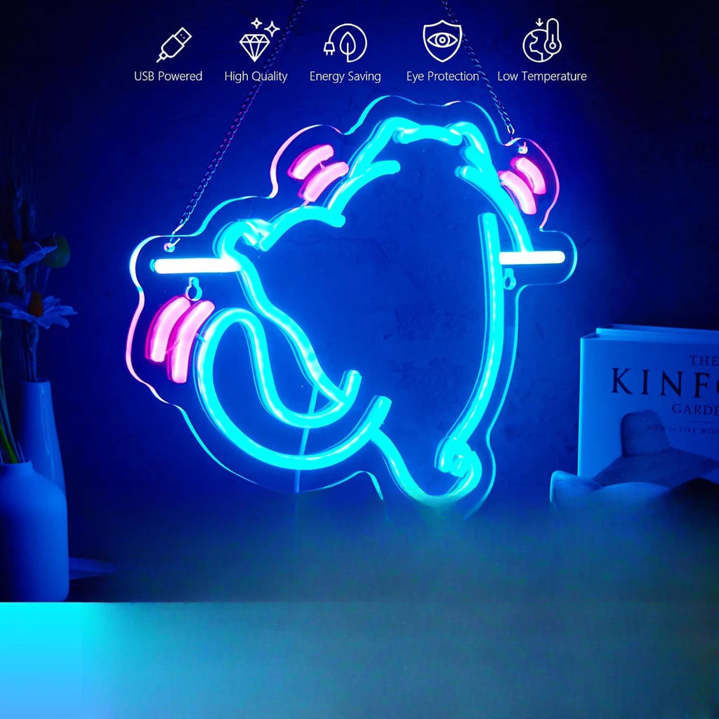 Climbing Cat Neon