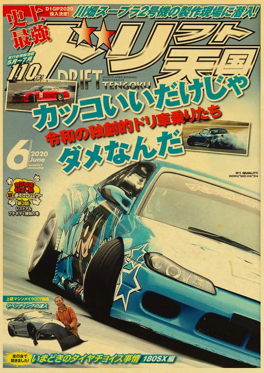 JDM Retrofit Racing Retro 90s Wall Posters