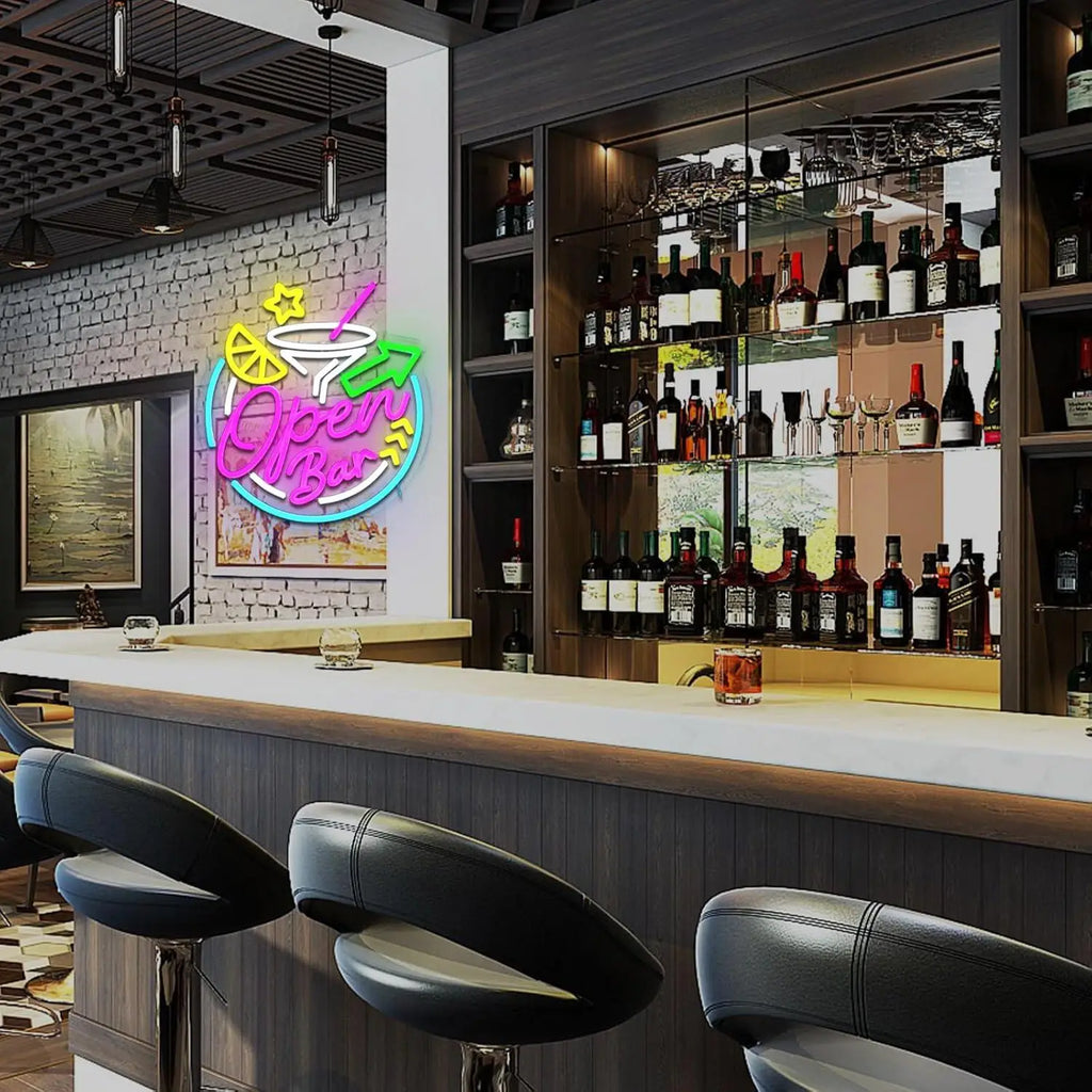 Open Bar Neon Sign