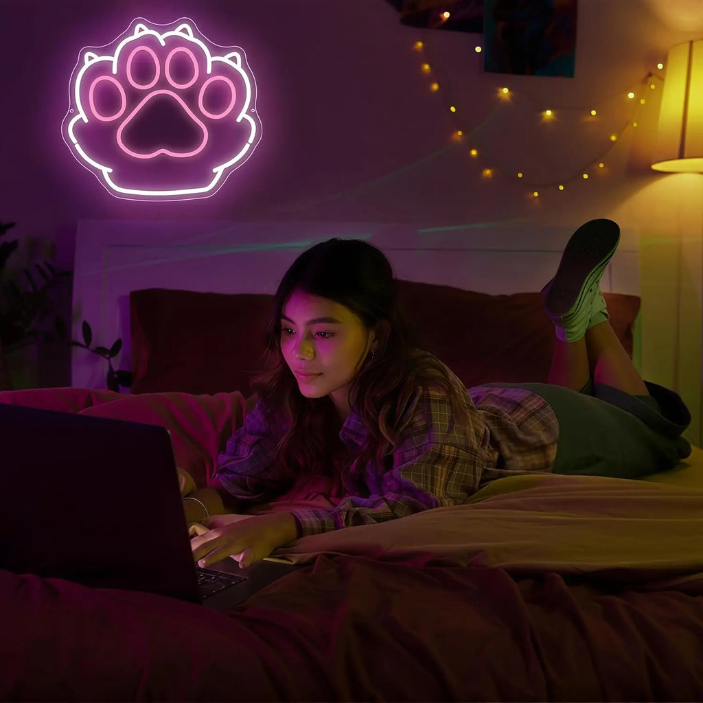 Paw Print Neon Sign