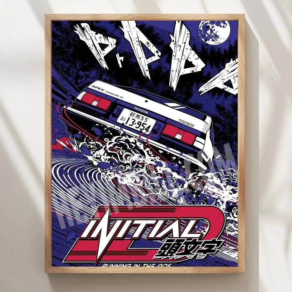 Initial D Anime Characters Wall Posters