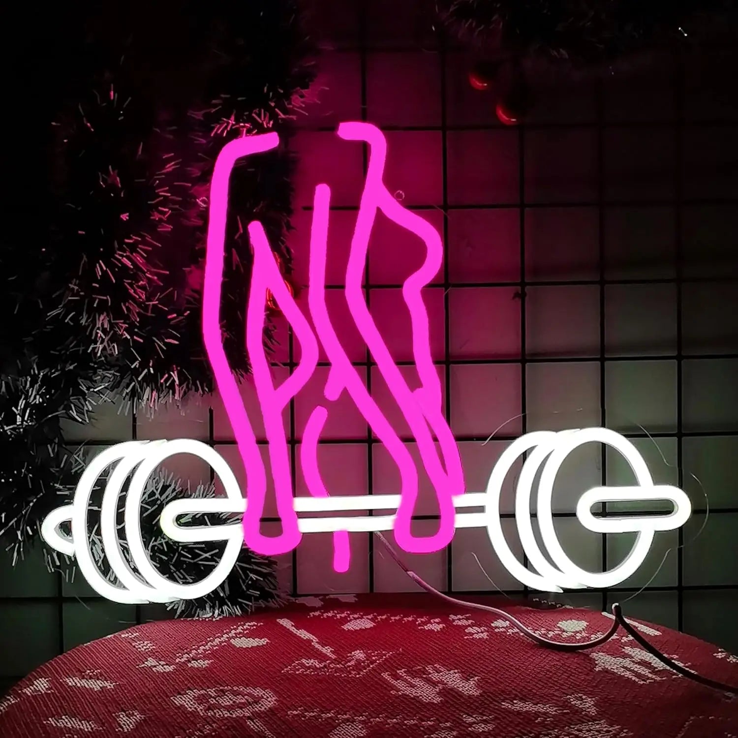 Gym Dumbbell Neon Sign