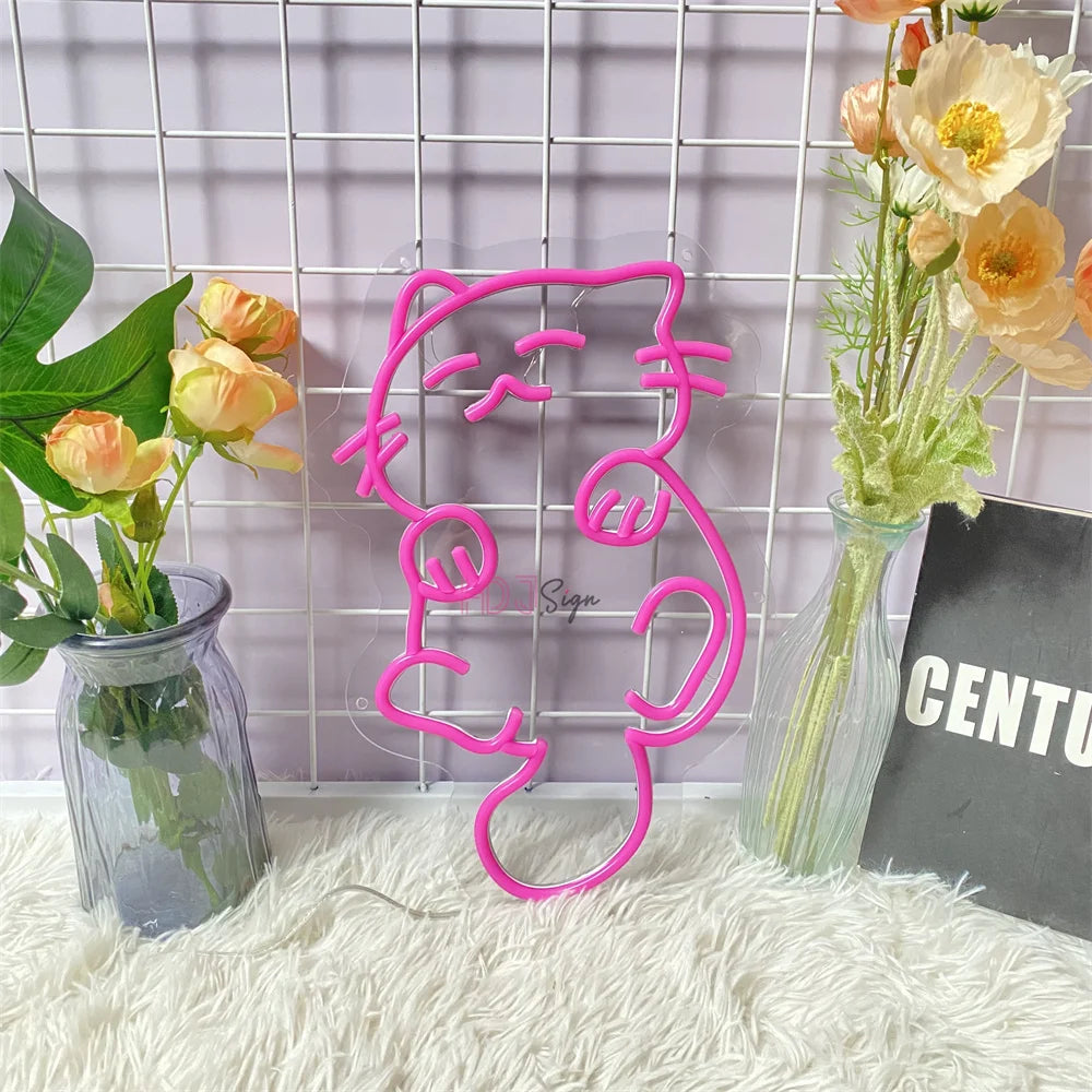 Sleeping Cat Neon Sign