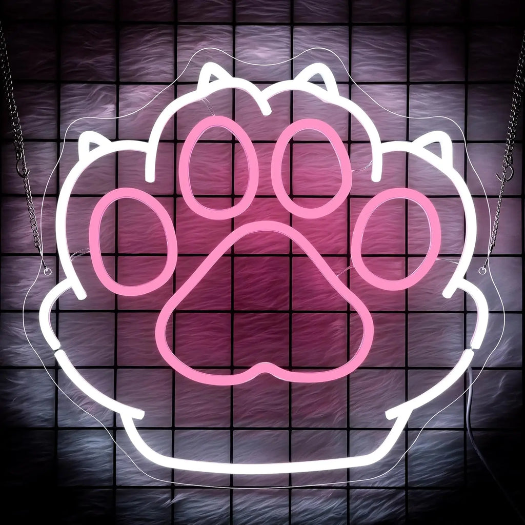 Paw Print Neon Sign