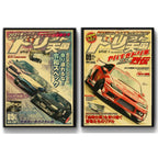 JDM Retrofit Racing Retro 90s Wall Posters