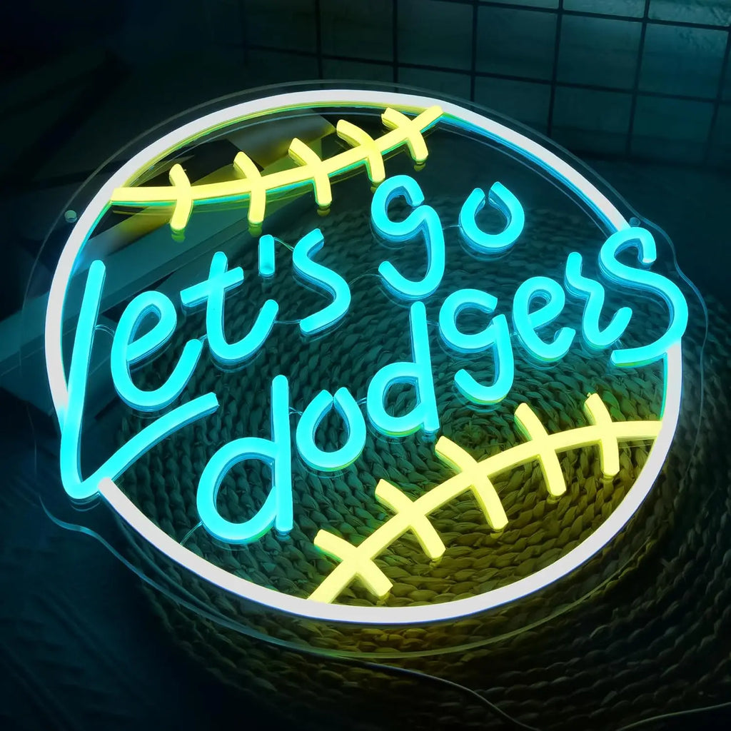 Dodgers Baseball Neon Sign