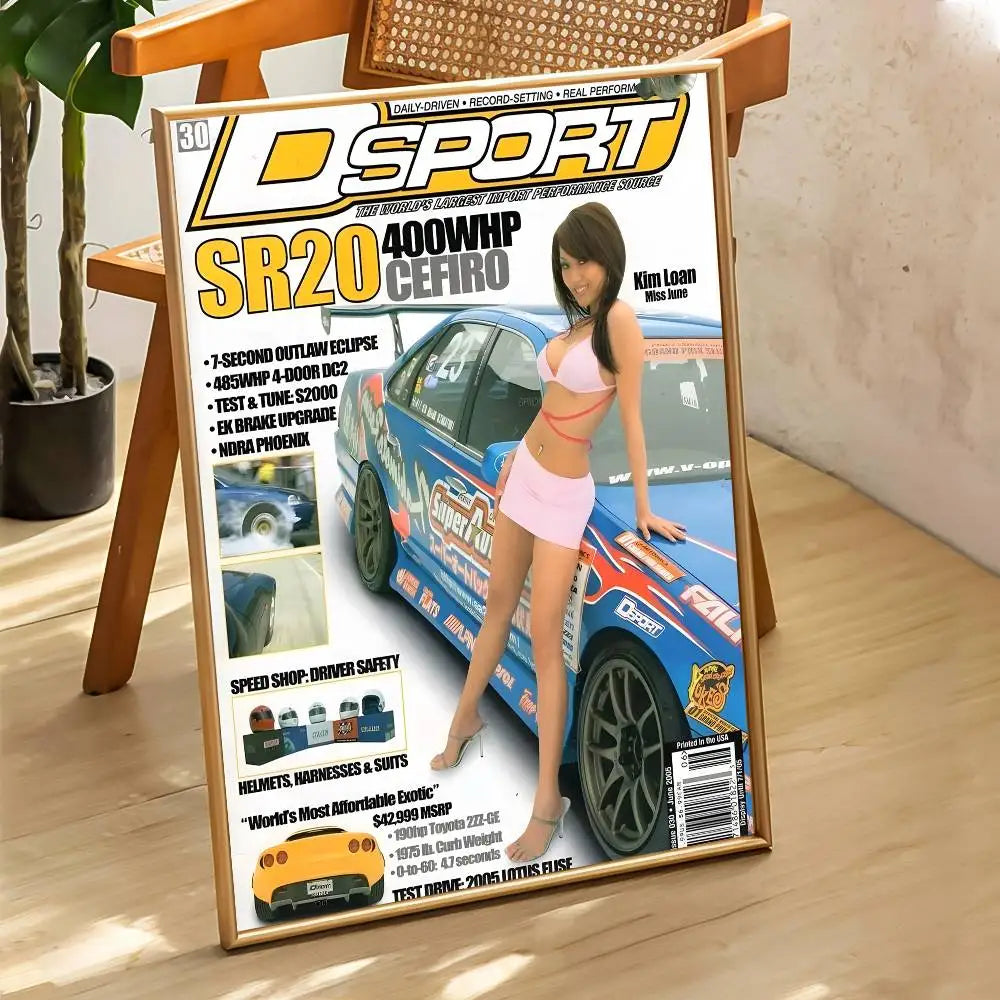 Japanese Y2K Car Wall Poster