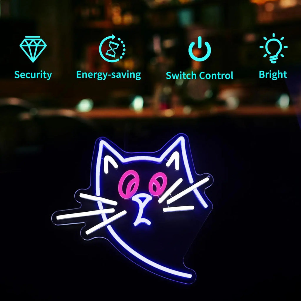 Wacky Cat Neon Sign