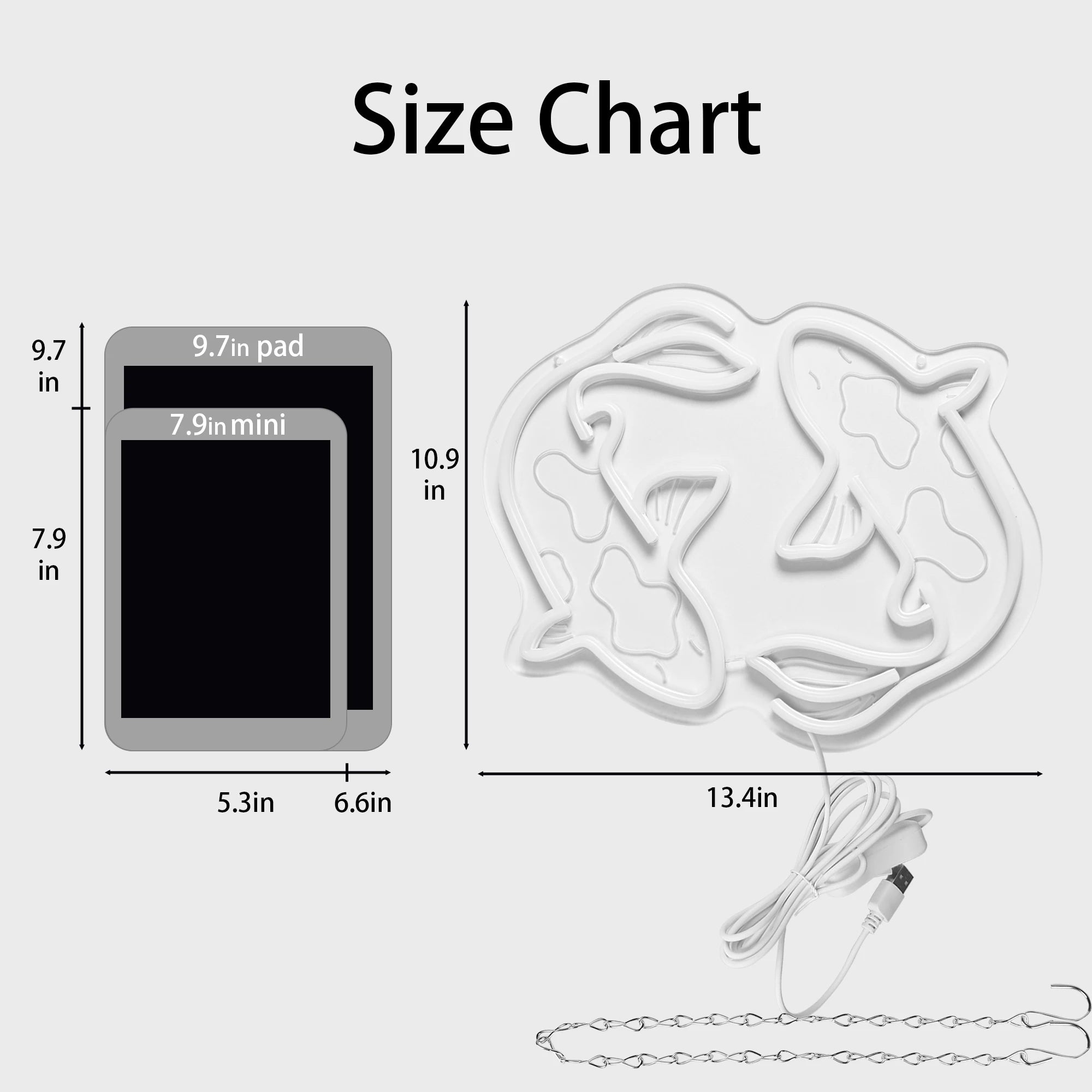 Red & White Koi Fish Neon Sign