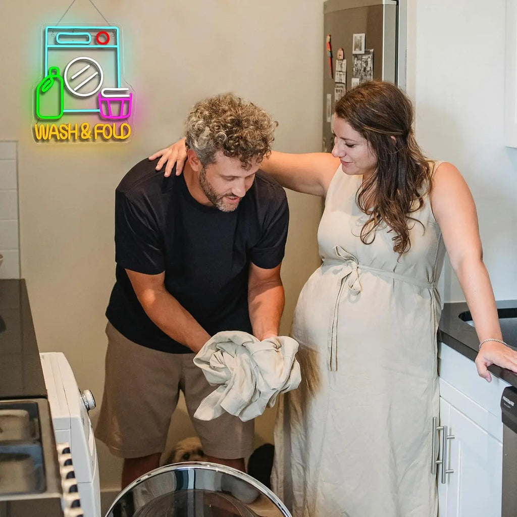 Wash Dry & Fold Neon Sign