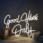 Large Good Vibes Only Neon Sign