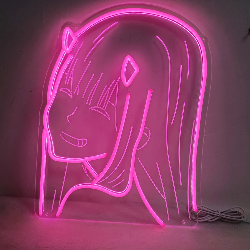 Zero Two Anime Neon Sign