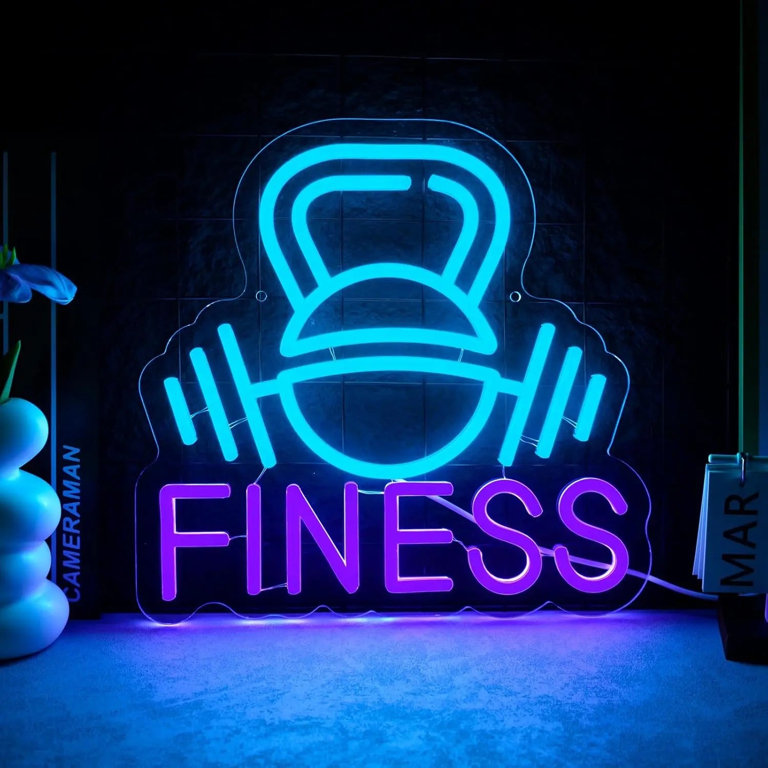 Gym Dumbbell Neon Sign