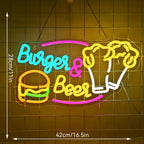 Beer Burger Neon
