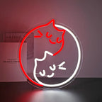 Ying Yang Cat Neon Sign
