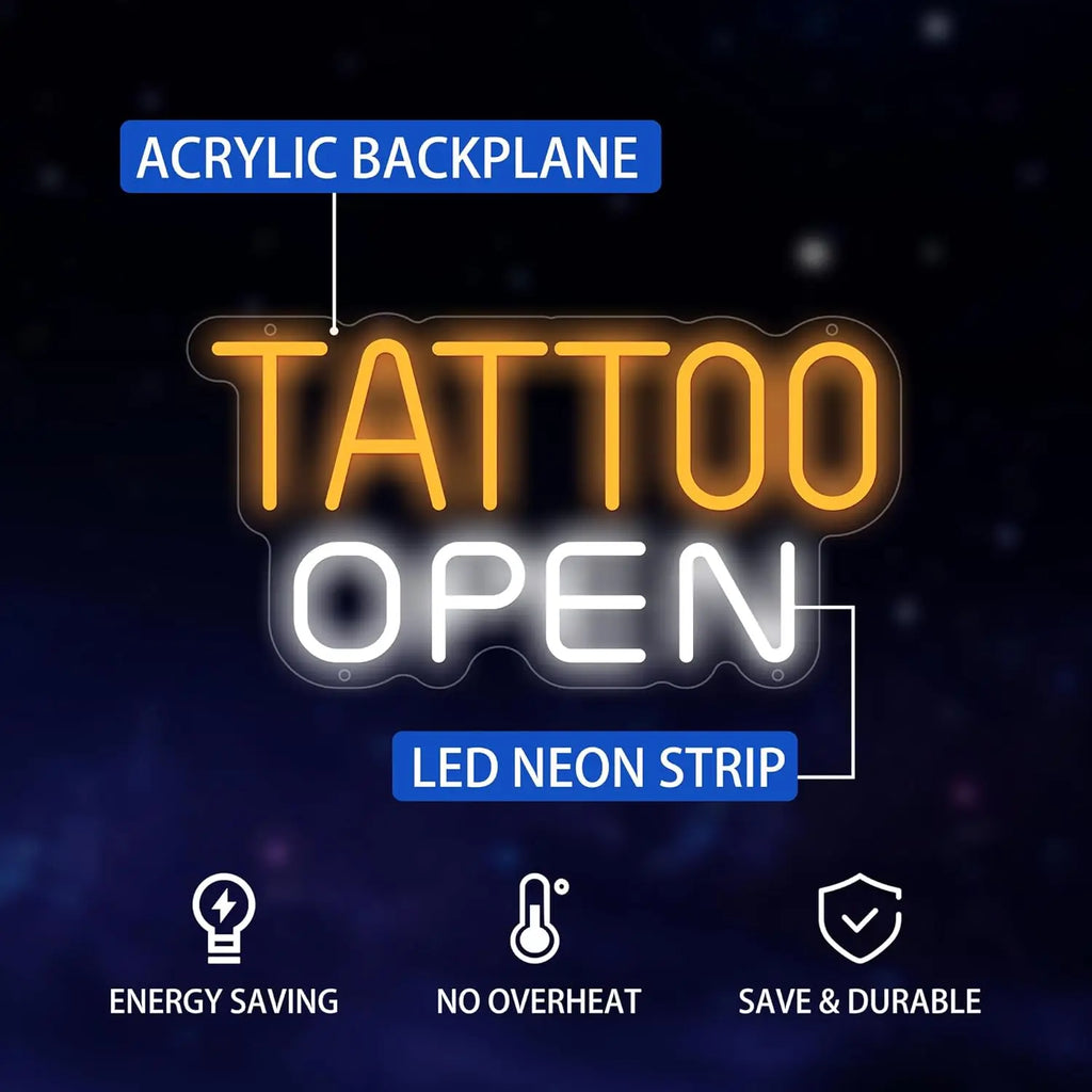 Tattoo Open Neon Sign