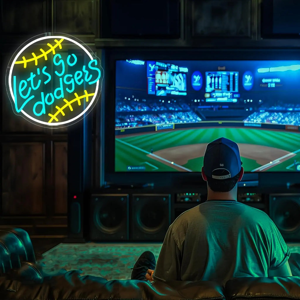 Dodgers Baseball Neon Sign