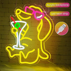 Dachshund Sippin Neon Sign