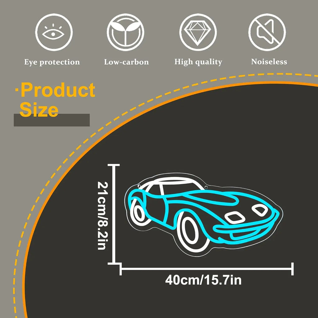 Sports Car Racing Neon Signs