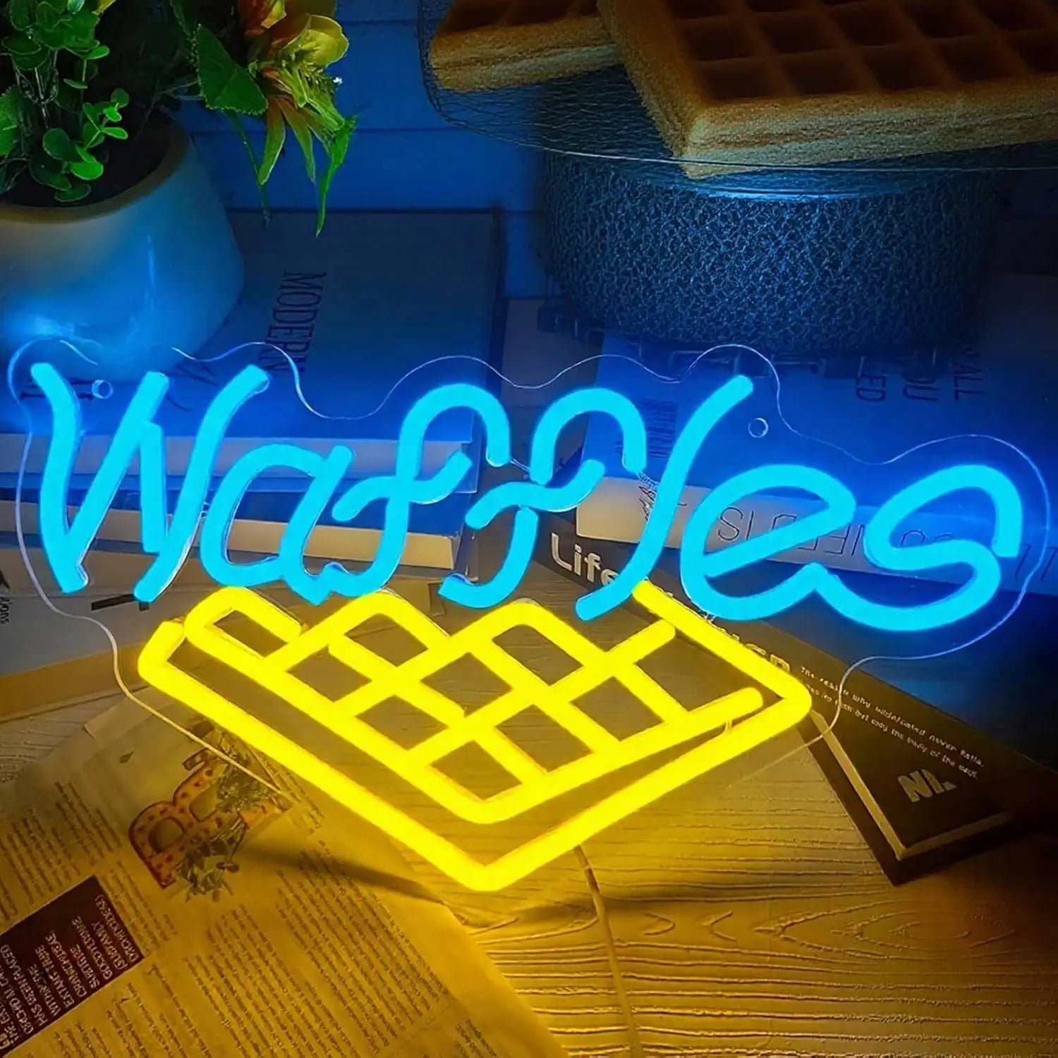 Waffle Neon Sign
