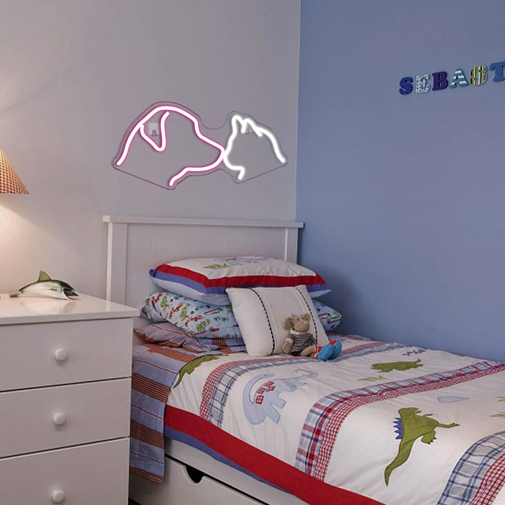 Dog Cat Neon Sign