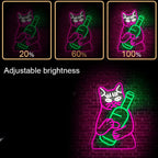 Beer Cat Neon Sign