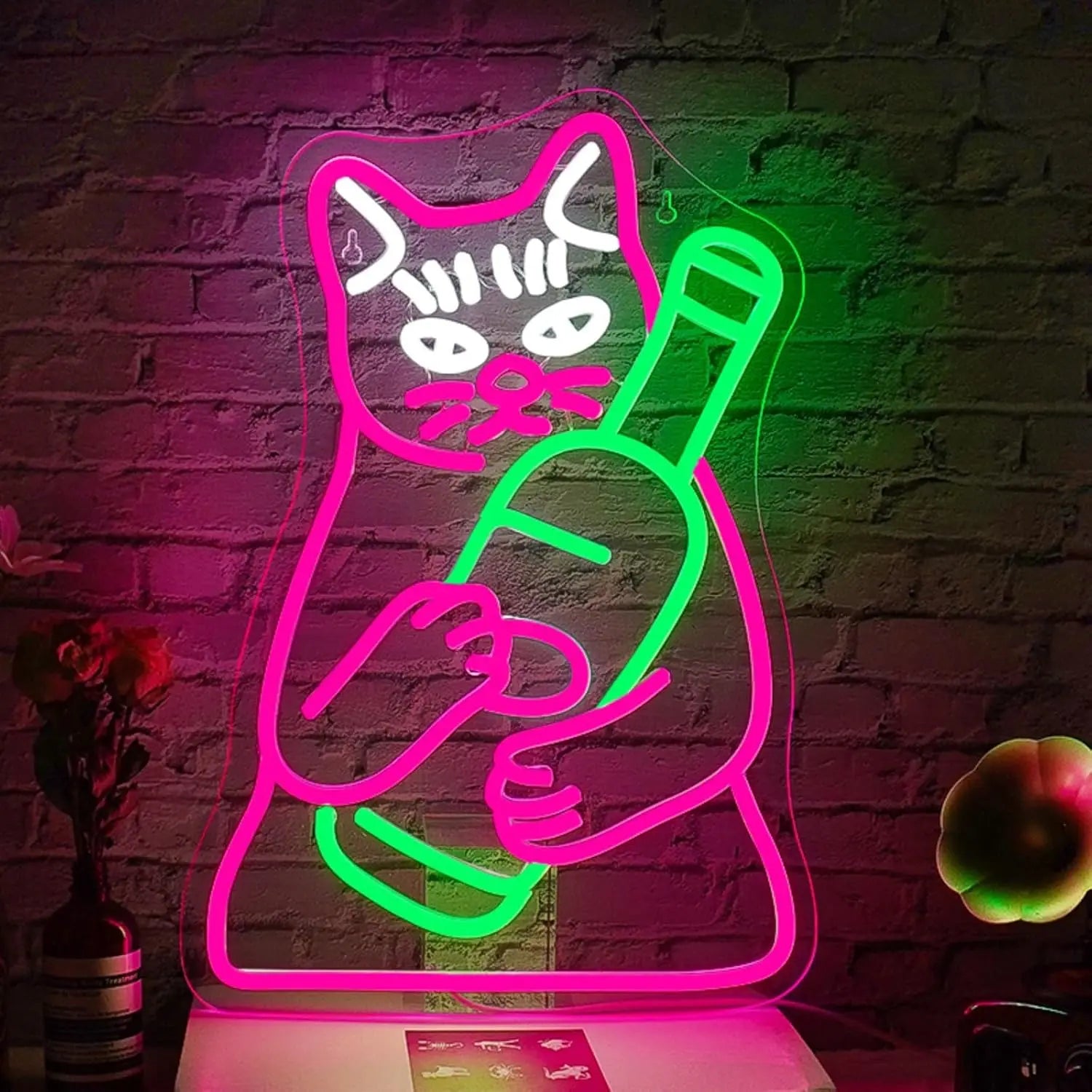 Beer Cat Neon Sign