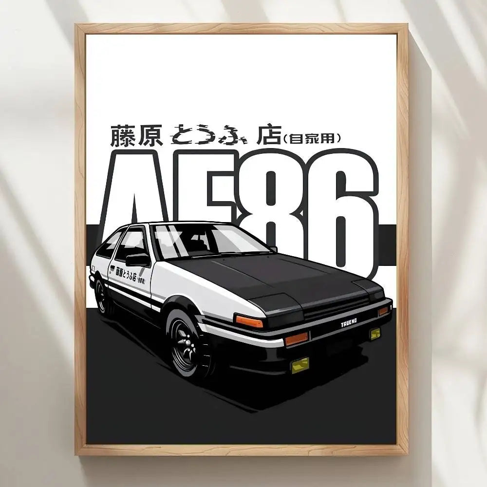Initial D Anime Characters Wall Posters