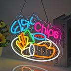 Fish Chips Neon Sign