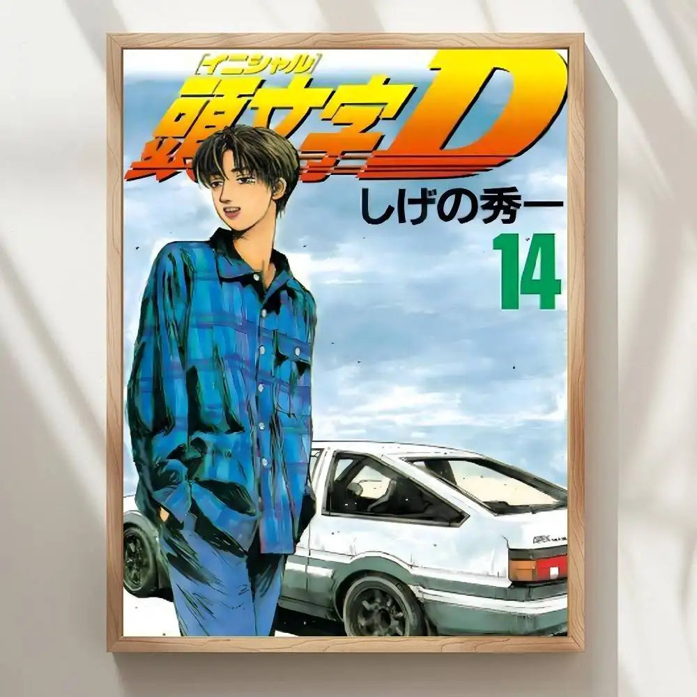 Initial D Anime Characters Wall Posters