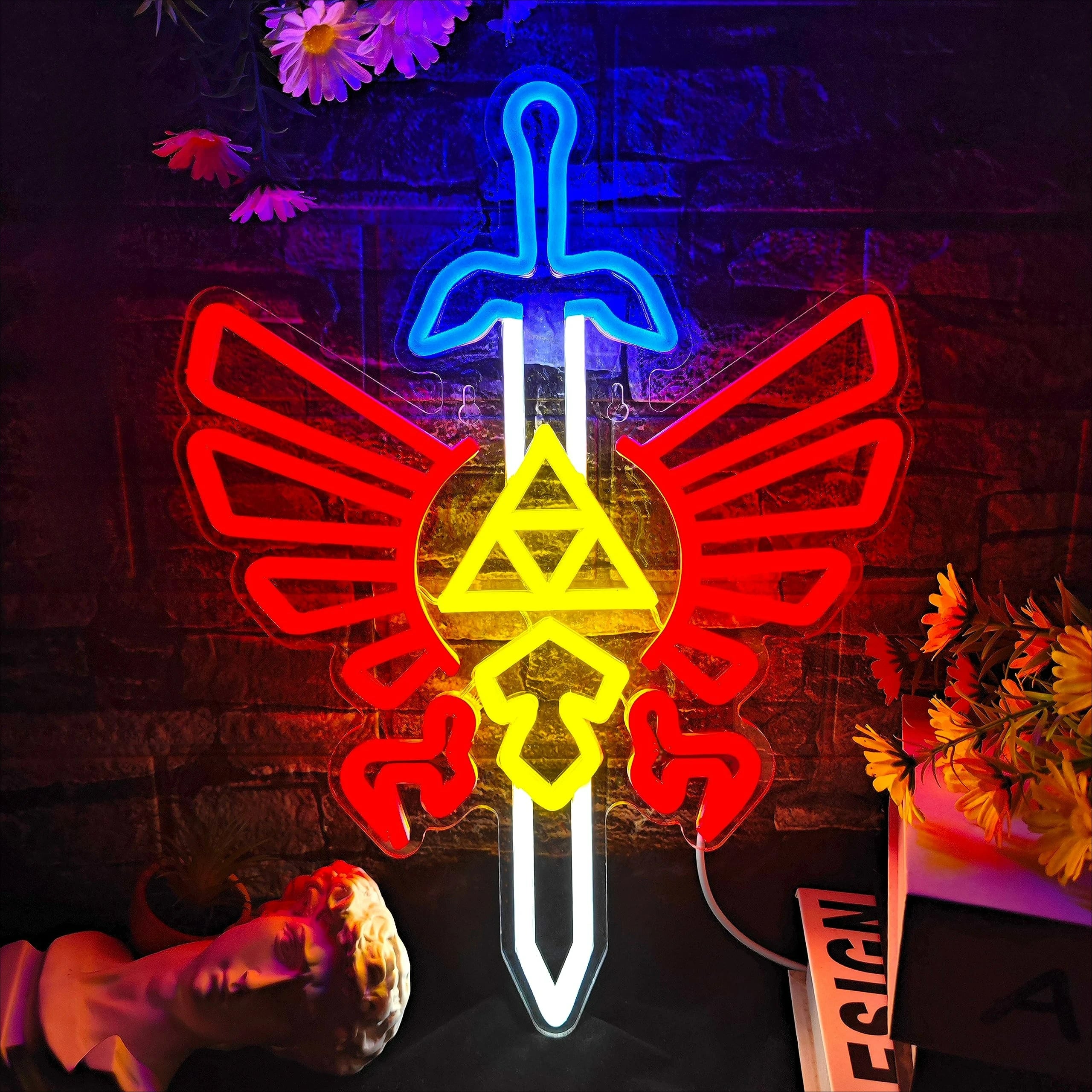 Legends of Zelda Swords Neon Lights