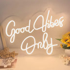 Large Good Vibes Only Neon Sign