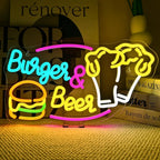 Beer Burger Neon