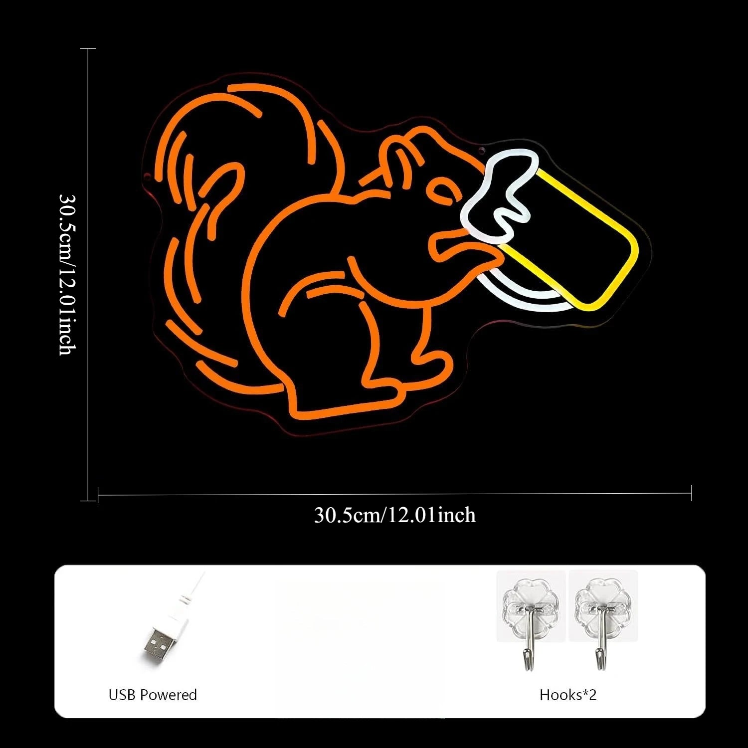Drinking Squirrel Neon Sign